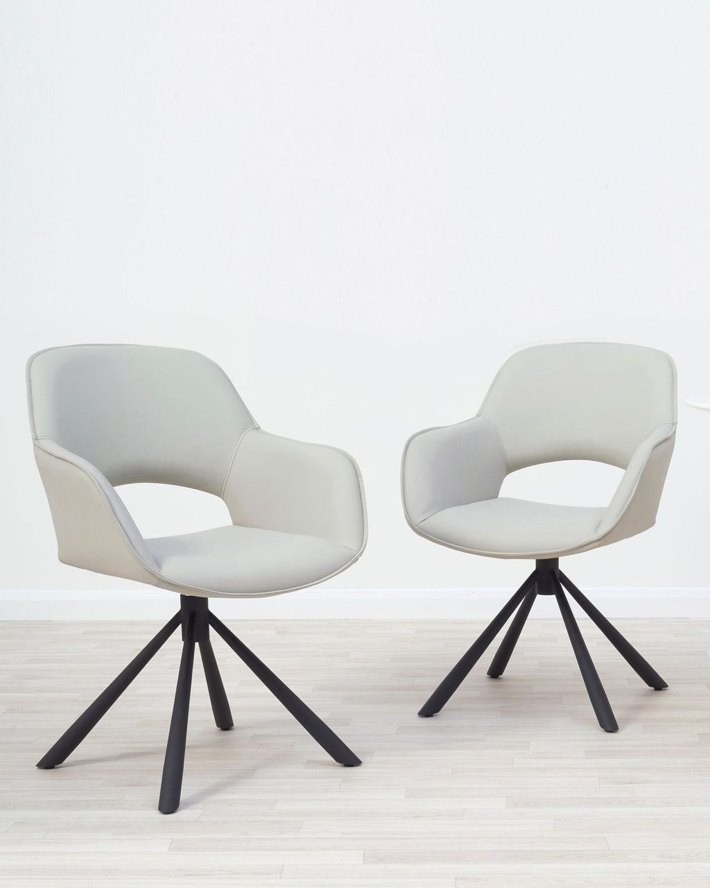 Marlow faux leather swivel dining chair