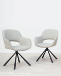Marlow faux leather swivel dining chair