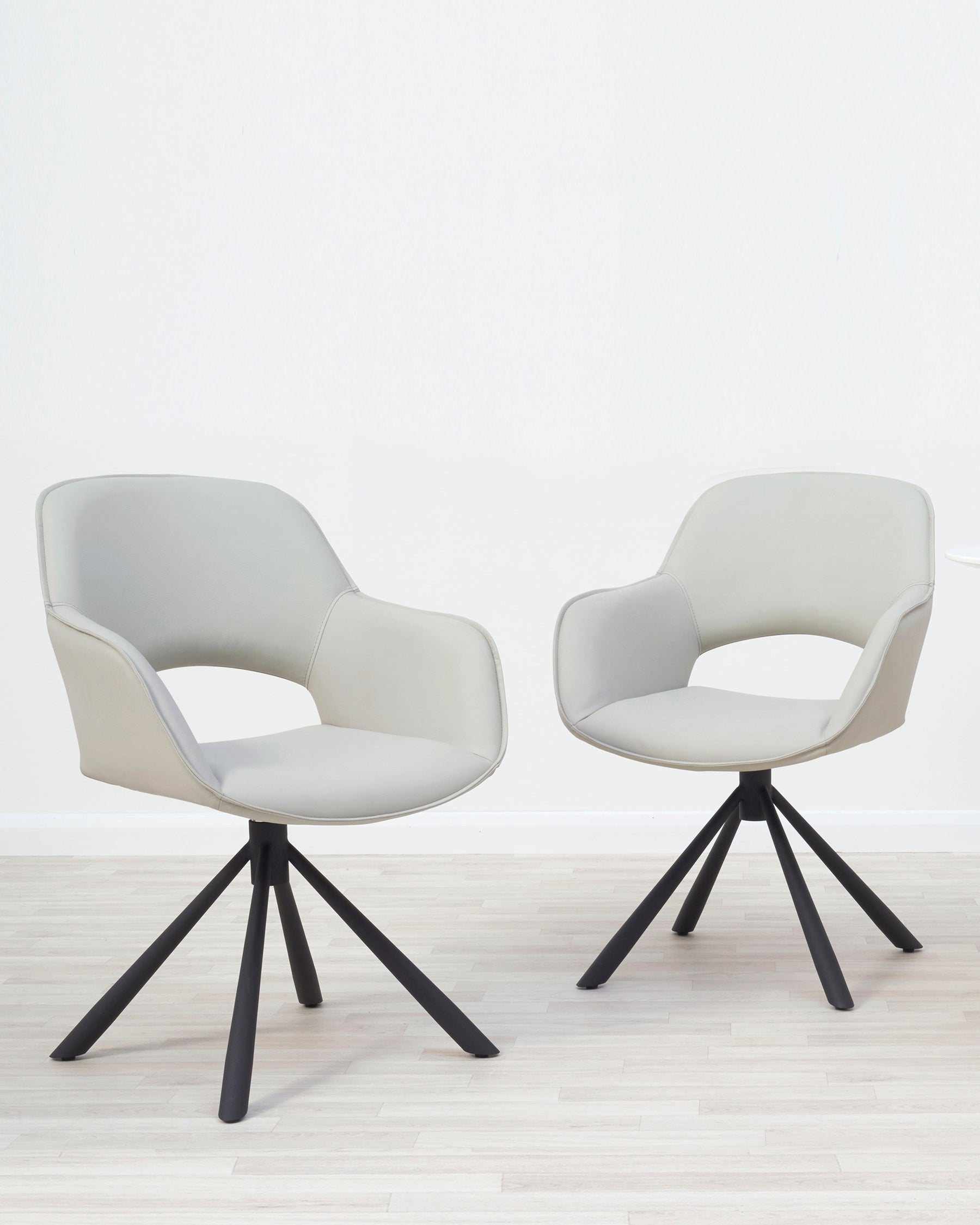 Marlow faux leather swivel dining chair