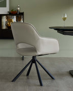 Marlow faux leather swivel dining chair