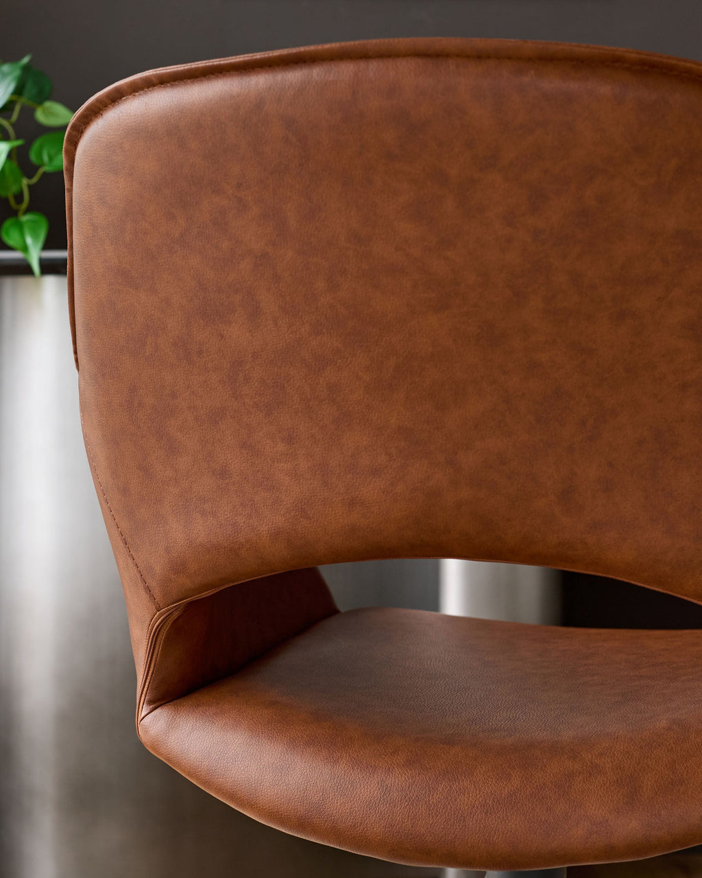 Marlow faux leather swivel dining chair