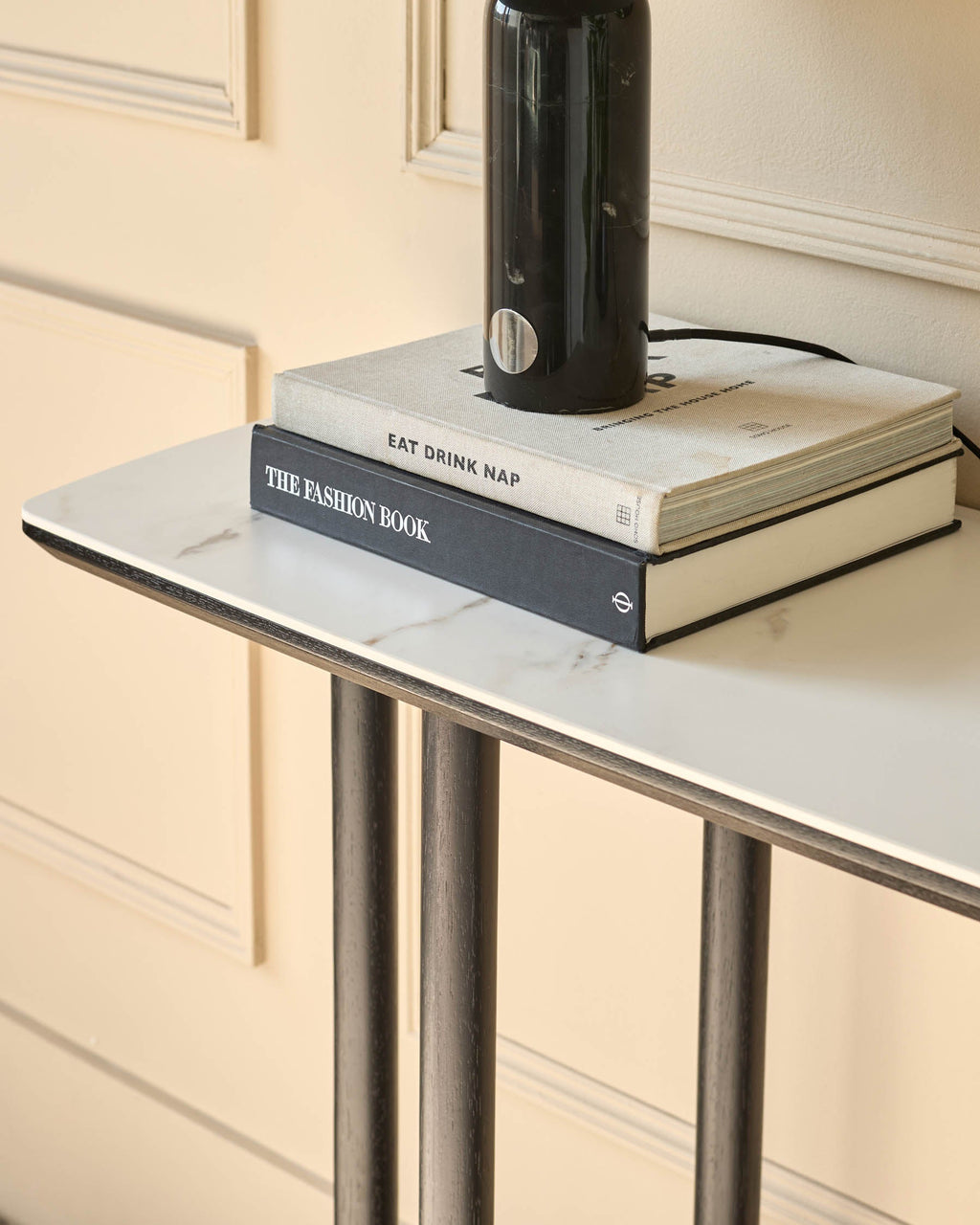 Natural Ceramic Console Table for Hallway Living Room Entryway