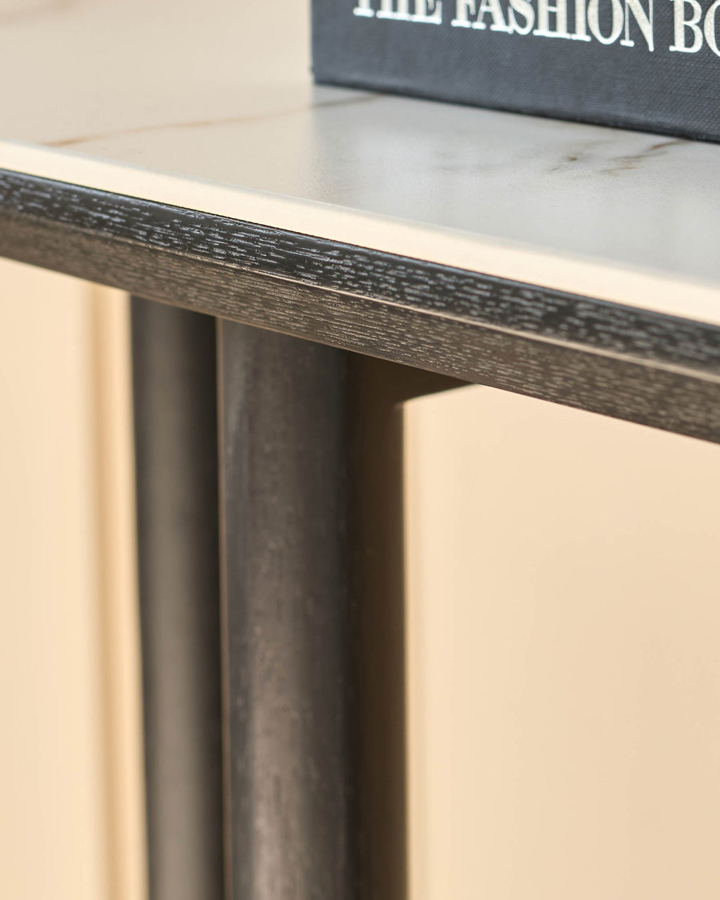 Natural Ceramic Console Table for Hallway Living Room Entryway