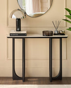 Natural Ceramic Console Table for Hallway Living Room Entryway