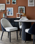 Black mixed material dining chair for Modern Homes