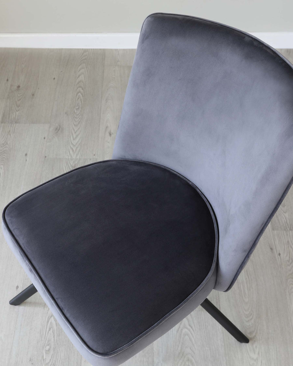 Serena Dark Grey Velvet Swivel Chair