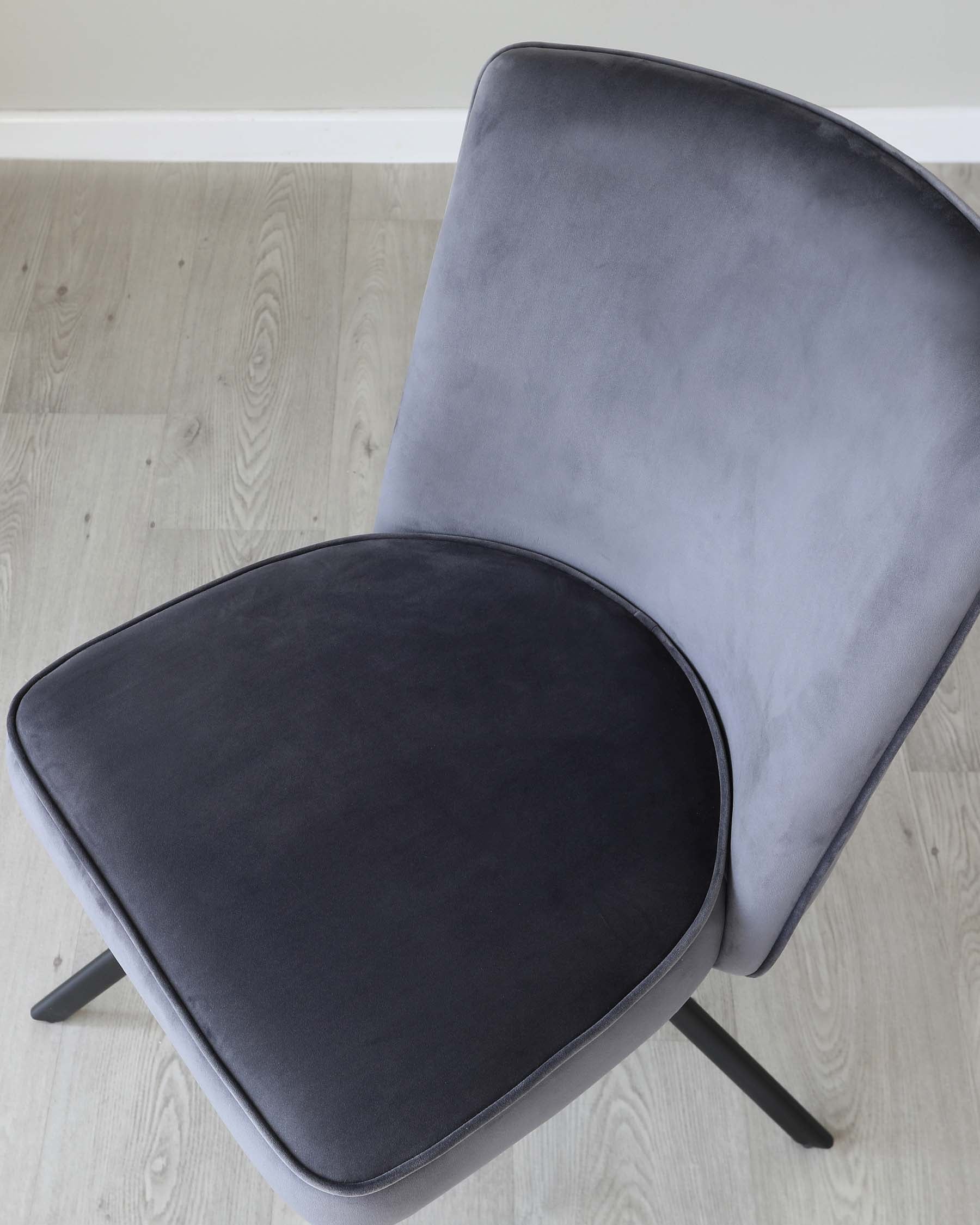Serena Dark Grey Velvet Swivel Chair