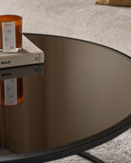 Round Coffee Table and Pouffe Set for Modern Living