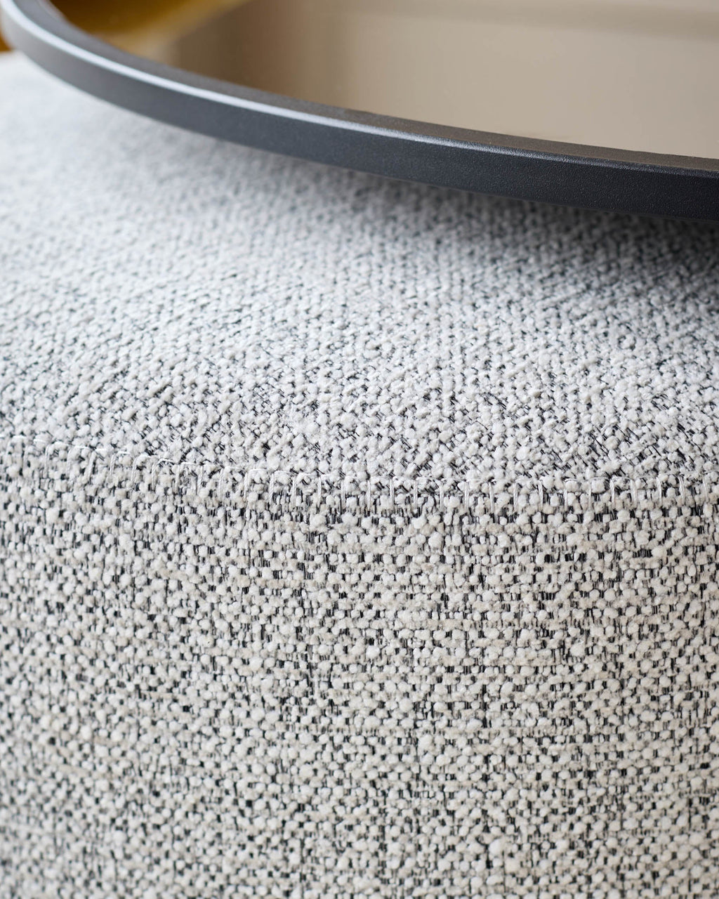 Round Coffee Table and Pouffe Set for Modern Living