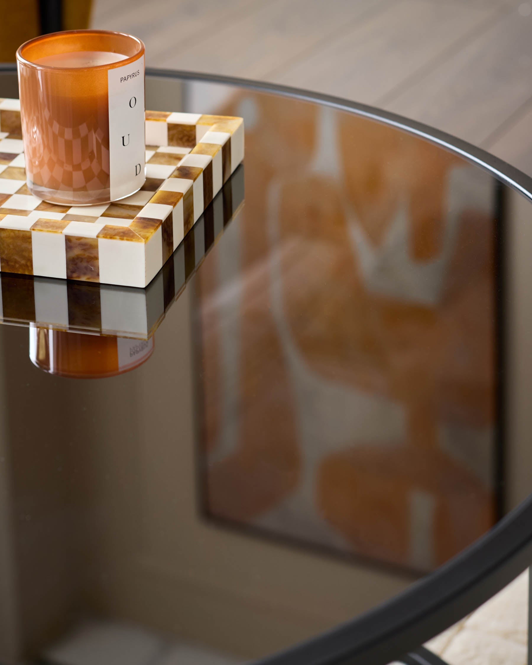Round Coffee Table and Pouffe Set for Modern Living