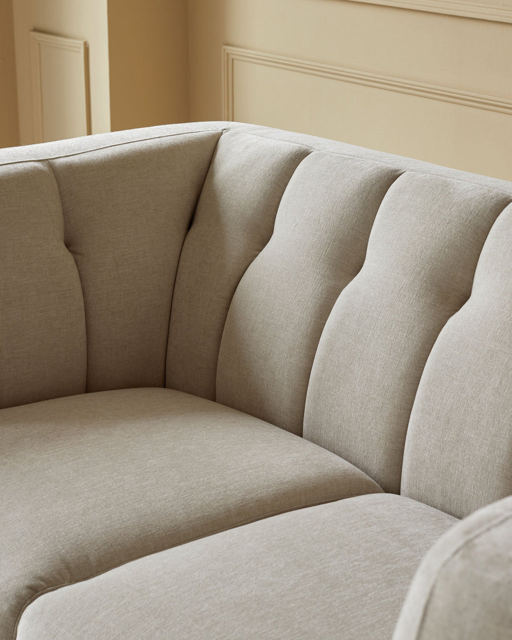 Champagne Chenille Two-seater Sofa For Living Room