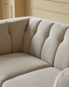 Champagne Chenille Two-seater Sofa For Living Room