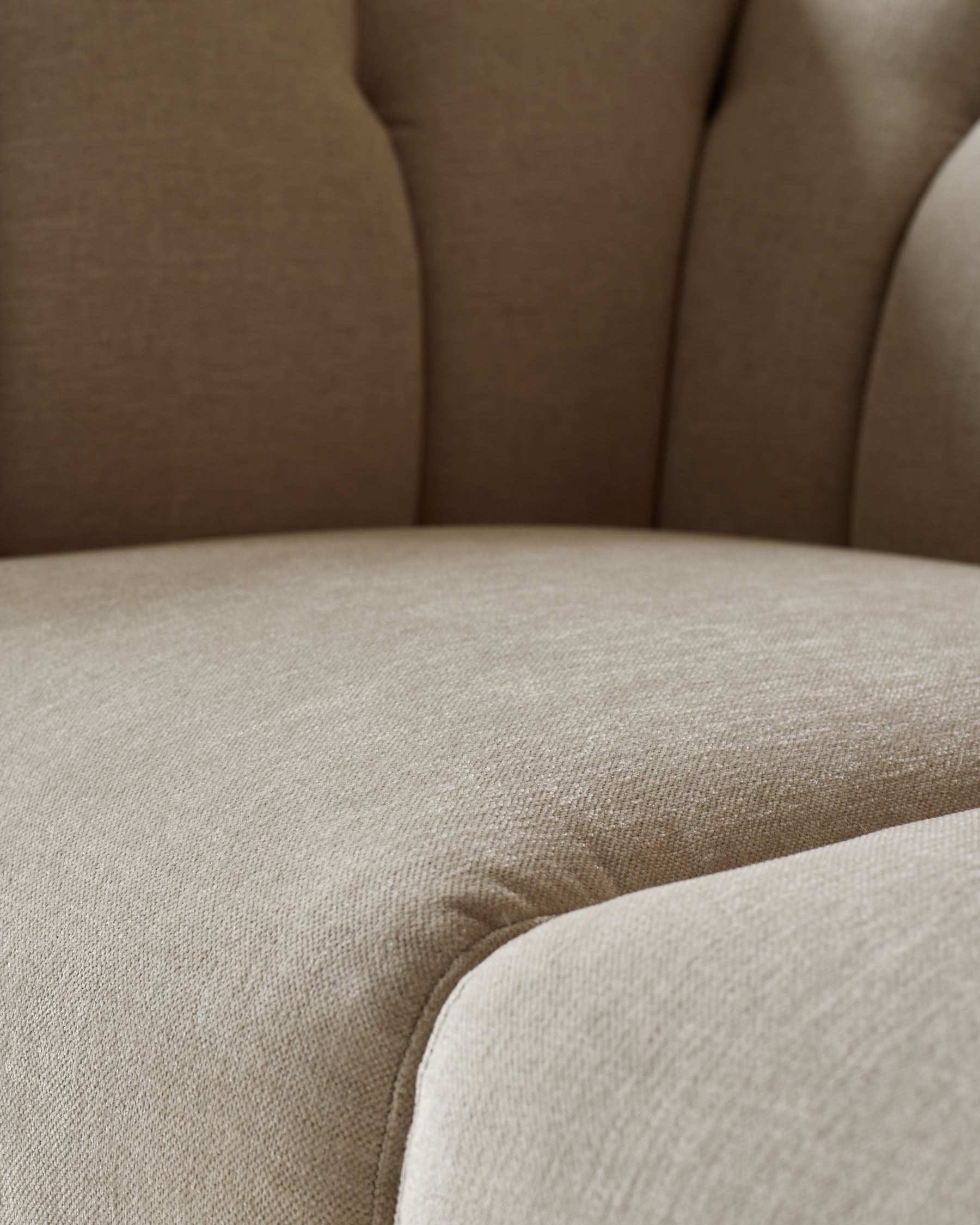 Champagne Chenille Two-seater Sofa For Living Room