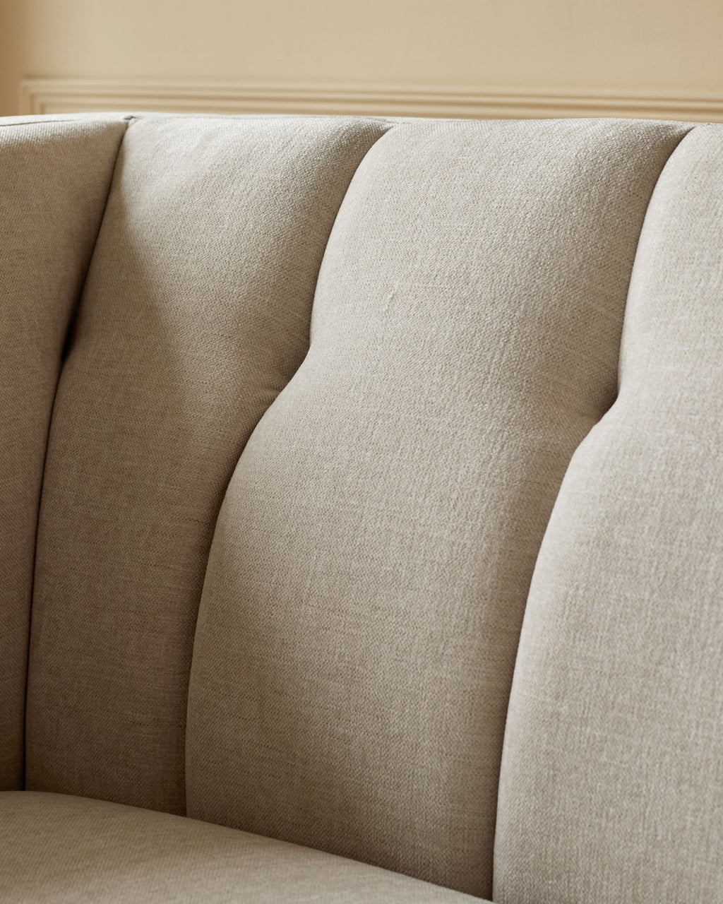 Champagne Chenille Two-seater Sofa For Living Room