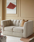 Champagne Chenille Two-seater Sofa For Living Room