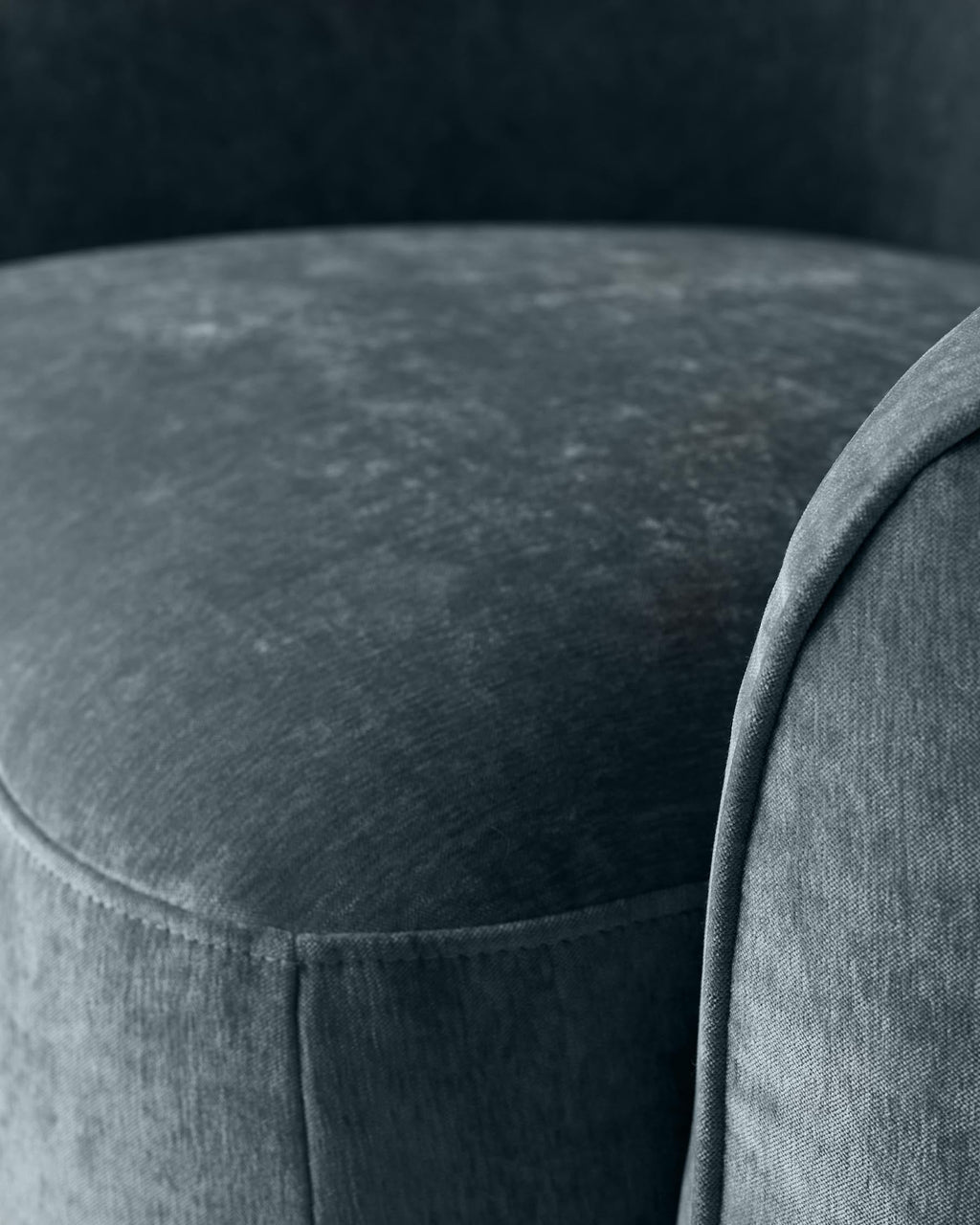 Blue-grey Fabric Two-seater Sofa For Living Room