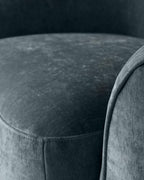 Blue-grey Fabric Two-seater Sofa For Living Room